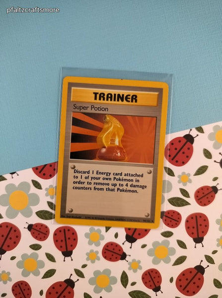 Vintage Uncommon - Super Potion Base Non-Holo Pokemon Card 90/102 - VG (D)