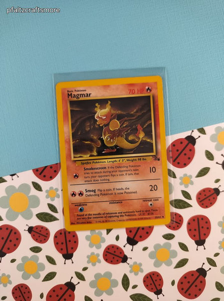 Vintage Uncommon - Magmar Fossil Non-Holo Pokemon Card 39/62 - VG (B)