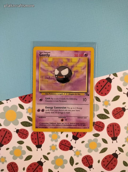 Vintage Uncommon - Gastly Fossil Non-Holo Pokemon Card  33/62 - VG