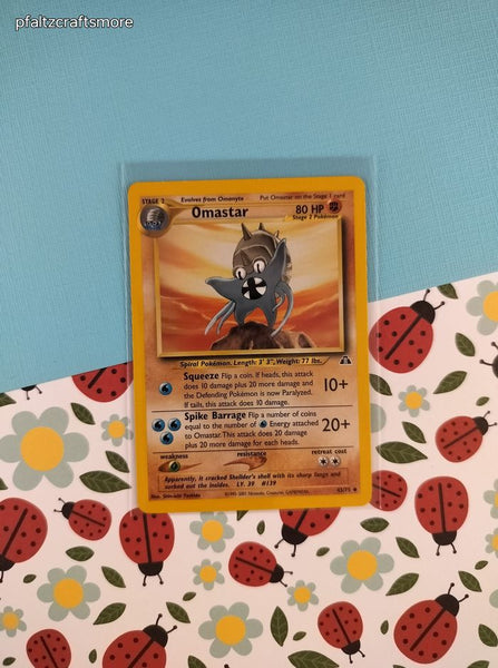 Vintage Uncommon - Omastar Neo Discovery Non-Holo Pokemon Card 43/75 - VG