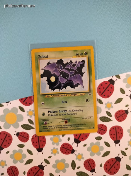Vintage Common - Zubat Neo Revelation Non-Holo Pokemon Card 59/64 - VG