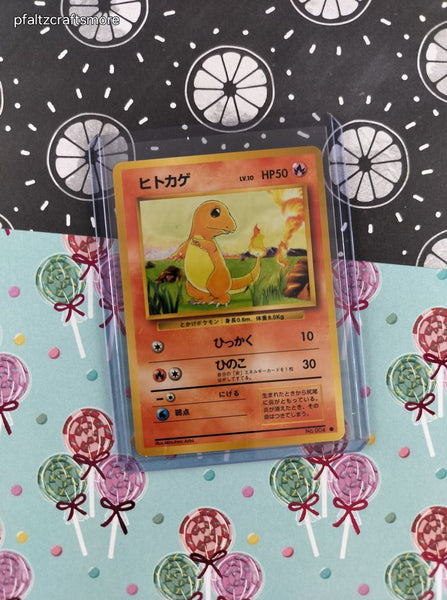Vintage Common (Japanese) - Charmander Base Set Pokemon Card #004 - NM