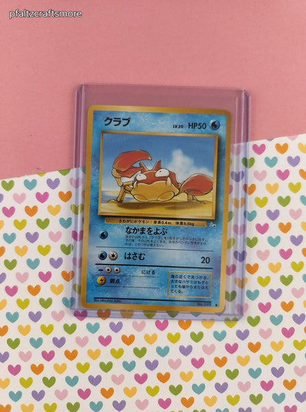 Vintage Common (Japanese) - Krabby Fossil Pokemon Card #098 - NM