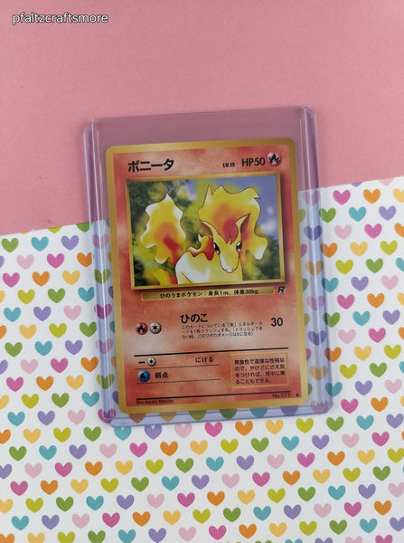 japanese vintage pokemon cards Vintage Common (Japanese) - Ponyta Team Rocket Pokemon Card #077