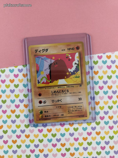 Vintage Common (Japanese) - Diglett Team Rocket Pokemon Card #050 - NM