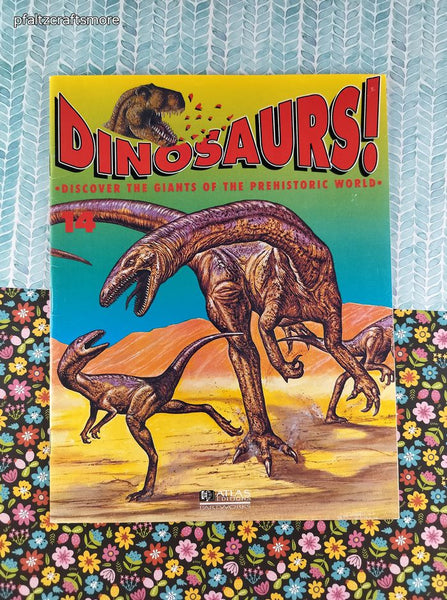 Vintage 1993 Atlas Editions Paperworks "Dinosaurs!" Children's Magazines Issue #14 Softcover
