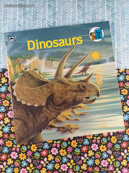 Vintage 1987 Golden Book (Wendy's Kids' Meal): Dinosaurs, Look-Look Book Softcover