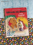Vintage 1974 Little Golden Book: Winnie-the-Pooh Meets Gopher Hardcover