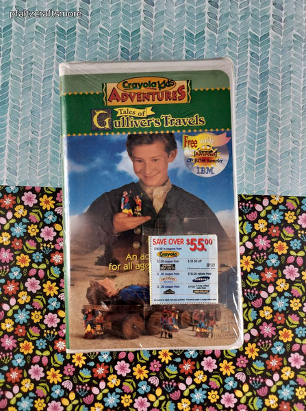 Vintage 1997 Hallmark Crayola Kids Adventures: Tales of Gulliver's Travels VHS Tape, New & Sealed