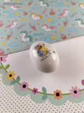 Vintage Decorative Easter Tiny Mouse Painted Ceramic Egg