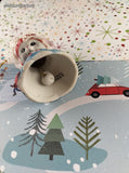 Vintage Jasco Lil Chimers Ceramic Christmas Mouse Bell Ornament, Nice & Clean