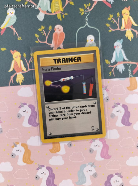 Vintage Rare - Item Finder Base Set 2 Non-Holo Pokemon Card 103/130 - VG