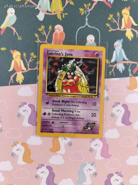 Vintage Uncommon - Sabrina's Jynx Gym Heroes Non-Holo Pokemon Card 59/132 - LP