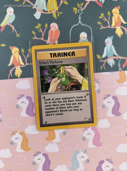 Vintage Uncommon - Erika's Perfume Gym Heroes Non-Holo Pokemon Card 110/132 - VG