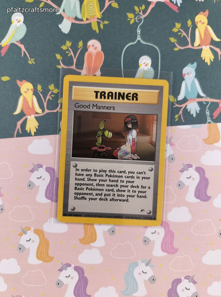 Vintage Uncommon - Good Manners Gym Heroes Non-Holo Pokemon Card 111/132 - VG
