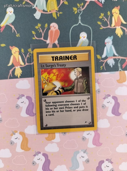 Vintage Uncommon - Lt. Surge's Treaty Gym Heroes Non-Holo Pokemon Card 112/132 - LP (B)