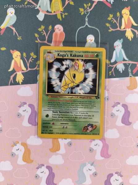 Vintage Uncommon - Koga's Kakuna Gym Challenge Non-Holo Pokemon Card 47/132 - VG