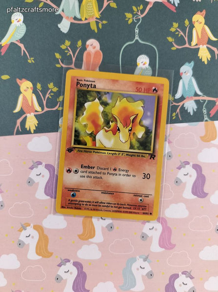 Vintage Common - 1st Edition Ponyta Team Rocket Non-Holo Pokemon Card 64/82 - VG (B)