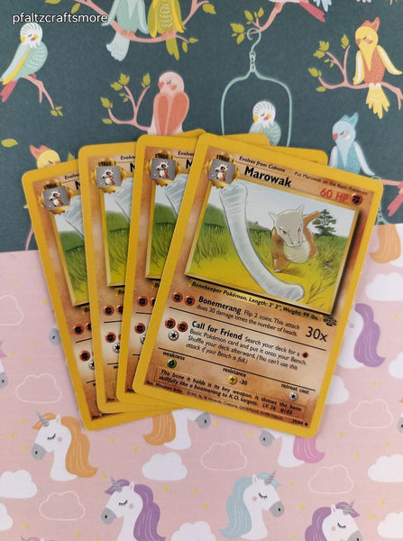 Vintage Uncommon - Set/4 Marowak Jungle Non-Holo Pokemon Cards 39/64 - LP