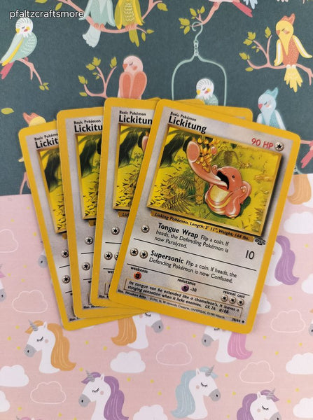 Vintage Uncommon - Set/4 Lickitung Jungle Non-Holo Pokemon Cards 38/64 - LP