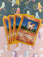 Vintage Common - Set/4 Ponyta Base Set Non-Holo Pokemon Cards 60/102 - LP