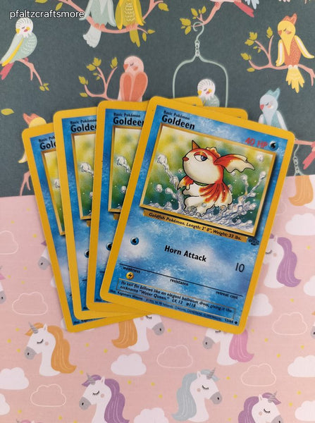 Vintage Common - Set/4 Goldeen Jungle Non-Holo Pokemon Cards 53/64 - LP