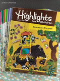 Vintage 1990's Highlights for Children Set/7 Softcover Issues, Unused