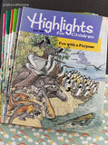 Vintage 1990's Highlights for Children Set/7 Softcover Issues, Unused