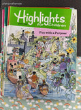 Vintage 1990's Highlights for Children Set/7 Softcover Issues, Unused