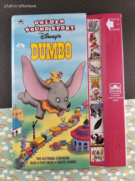 Vintage 1993 Golden Sound Story Books, Disney's Dumbo Hardcover