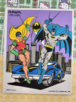 Vintage 1976 Playskool Batman & Robin "To the Batmobile" 380-08 Wooden Frame-Tray Puzzle