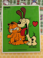 Vintage 1978 Playskool Garfield & Odie "SLURP!" 250-4 Wooden Frame-Tray Puzzle