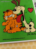 Vintage 1978 Playskool Garfield & Odie "SLURP!" 250-4 Wooden Frame-Tray Puzzle