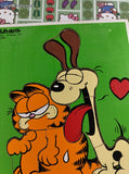 Vintage 1978 Playskool Garfield & Odie "SLURP!" 250-4 Wooden Frame-Tray Puzzle