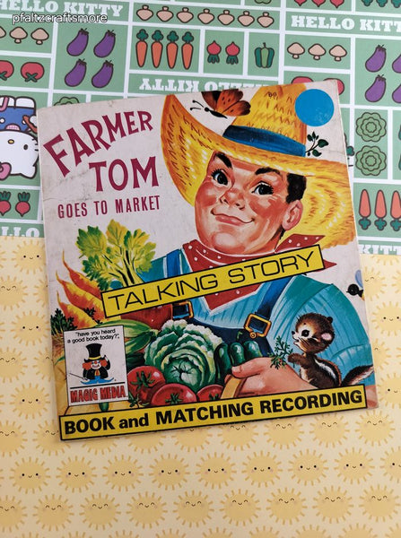 Vintage 1976 Magic Media Farmer Tom Goes to Market Talking Story *Book Only*