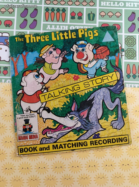 Vintage 1978 Magic Media The Three Little Pigs Talking Story *Book Only*