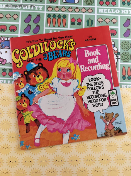 Vintage 1981 Goldilocks and the 3 Bears Book/Recording *Book Only*