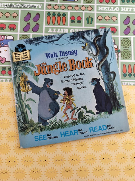Vintage 1977 33-1/3 RPM Walt Disney's The Jungle Book & Record