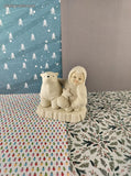 Vintage Snowbabies Department 56 Wintery Seasonal Angel w/Polar Bear Figurine