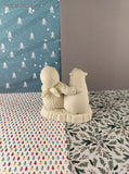 Vintage Snowbabies Department 56 Wintery Seasonal Angel w/Polar Bear Figurine