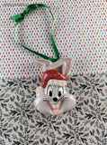 Vintage Looney Tunes Bugs Bunny Ceramic 3.5" Christmas Ornament