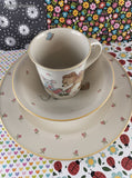 Vintage Mikasa Teddy CC018 Setting For One Plate, Bowl, Mug, Like New