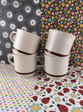 Vintage Townestone Country Living Coffee/Tea Mug Set/4, Discontinued, Like New