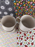 Vintage Townestone Country Living Coffee/Tea Mug Set/4, Discontinued, Like New