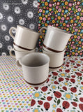 Vintage Townestone Country Living Coffee/Tea Mug Set/5, Discontinued, Like New