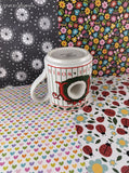 Vintage Papel JAPAN Christmas Joy to the World Coffee Tea Mug, Like New