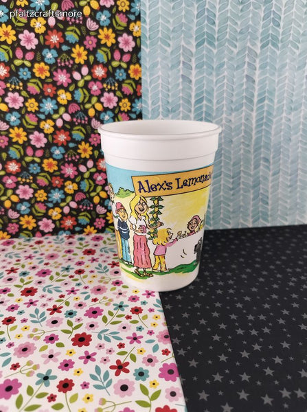 Vintage Applebee's Alex's Lemonade Stand Plastic Cup Tumbler, Nice & Clean