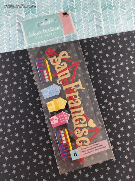 Jolee's Boutique Title Waves San Francisco 3-Dimensional Sticker Pack, New/Sealed