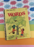 Vintage 1974 Little Golden Book: Words Hardcover