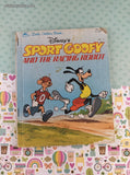 Vintage 1984 Little Golden Book: Disney's Sport Goofy and the Racing Robot Hardcover